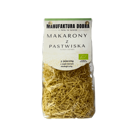 EKO Makarony z Pastwiska – Nitka Cienka DURUM 5-jajeczny – 250 g